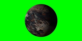 旋转行星运动图形与绿色屏幕背景