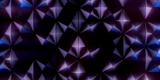 闪亮的金属六角形图案。抽象循环动画背景。几何设计3d渲染。4 k, UHD分辨率