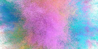 彩色粉末或粒子爆炸动画在白色背景与阿尔法通道或光斑