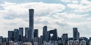 T/L ZO鸟瞰图北京天际和市中心/北京，中国