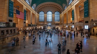 延时摄影:美国纽约中央车站视频素材模板下载