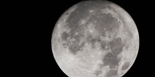 实时非常详细的极端特写月球的镜头