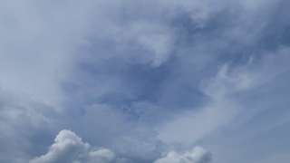 雷雨风暴云或白色和黑色可怕的灰色云景的时间流逝视频素材模板下载