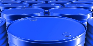 循环动画的蓝色油桶