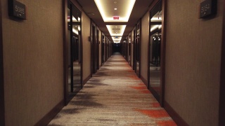 豪华酒店客房走廊视频素材模板下载