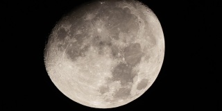 月球的实时极端特写镜头