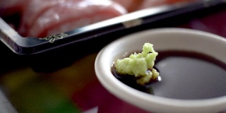 芥末日本绿芥末酱油寿司生鱼片