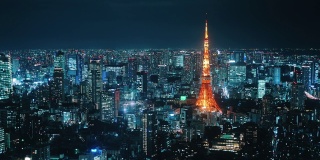 美丽的东京塔夜景