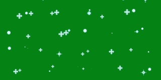 飘落的雪花绿色画面动作图形