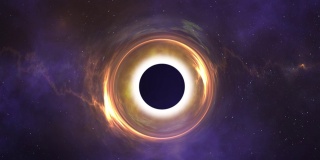 CGI黑洞，太空中的动画黑洞