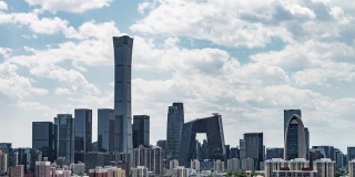 T/L ZI鸟瞰图北京天际线和市中心/北京，中国