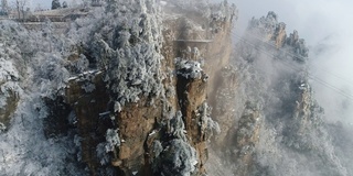 中国湖南张家界天子山雪景