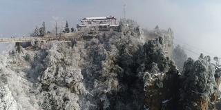 中国湖南张家界天子山雪景