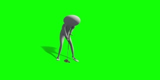 3DCG人体运动CG动画高尔夫挥杆