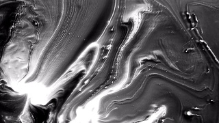 墨水飞溅的水滴，混沌抽象的漩涡，膨胀的墨渍过渡溢出视频素材模板下载