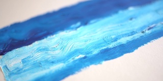 油画蓝色和白色混合特写水平海浪