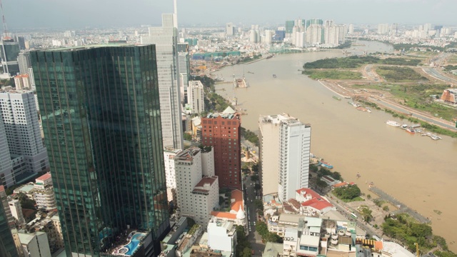 胡志明，西贡市Skyscrapers。越南