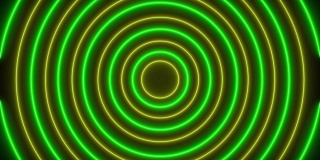 抽象氖圆形成一个无尽的隧道，由计算机生成。明亮背景的3d渲染
