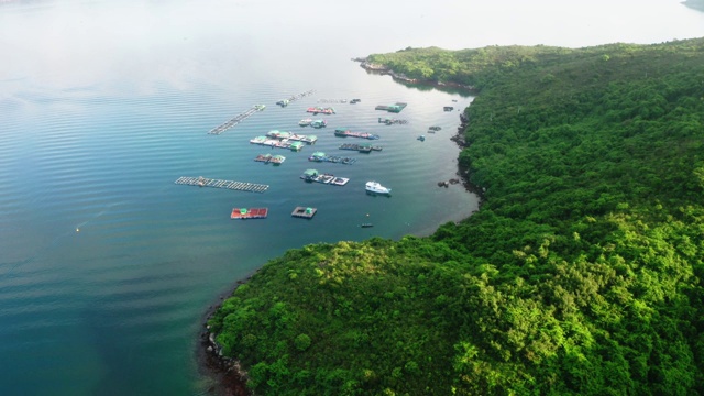 无人机拍摄位于西贡高流湾渔村的海景