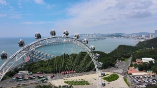 中国大连星海港大桥视频素材模板下载