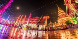 时间流逝《光之交响乐》Salak Yom Festival, LAMPHUN，泰国