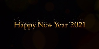 视频里有“2021年新年快乐”的字样。