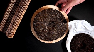 沈普赫，传统中国茶，为拷贝空间。平躺视频素材模板下载
