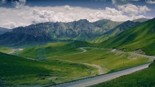 中国青藏高原的鸟瞰图视频素材模板下载