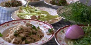 一套i-san餐，泰国东北菜，套餐菜单