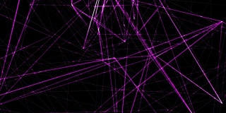 充满活力的霓虹灯激光射线条纹视频动画，抽象块移动矩形循环，神奇闪亮的运动图形方块