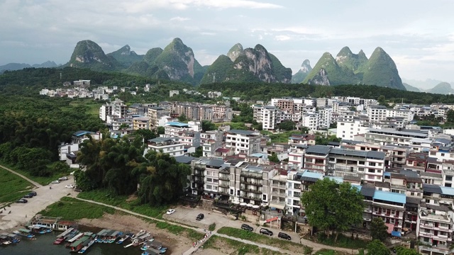 鸟瞰桂林，中国广西著名的旅游城市