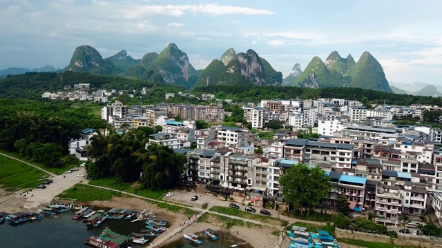 鸟瞰桂林，中国广西著名的旅游城市