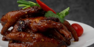 泰国美食，炸鸡脚，美食视频