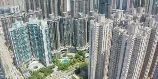 香港私人住宅的无人机图
