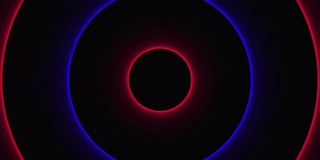 抽象氖圆，计算机生成。未来的发光背景的3d渲染