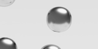 液体气泡悬浮3d渲染。平滑的变形球运动。生动的动画弹性光泽形状流动。