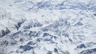 鸟瞰图中央喀喇昆仑或喀喇昆仑山脉在巴基斯坦视频素材模板下载