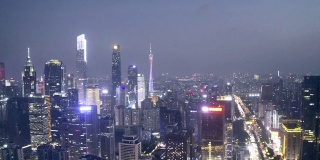 广州现代城市鸟瞰图
