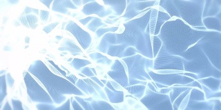 抽象的灰白色液体流动优雅的波浪运动设计4k循环动画。