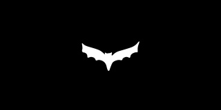 万圣节蝙蝠故障数字图标上的黑色哑光