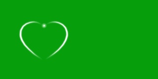 闪亮的心绿色屏幕运动图形
