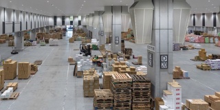 延时拍摄:日本东京新鱼批发市场东东仓库的工作动作。
