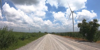 风力涡轮机厂用于发电、清洁能源的概念