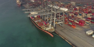 集装箱货船在进出口业务中由集装箱货船进行国际物流运输