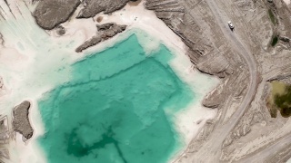 空中盐湖，自然景观在青海，中国。视频素材模板下载