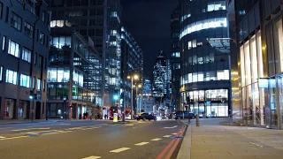 伦敦金融区之夜视频素材模板下载