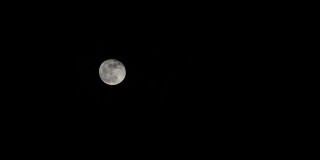 乌云密布之夜的满月