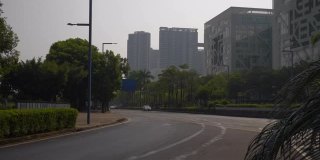 佛山市晴天交通街道图书馆前方慢镜头全景4k中国
