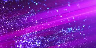 粒子和光束-紫色，粉红色-抽象背景动画-可循环