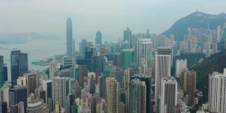 白天市景市区航拍4k香港